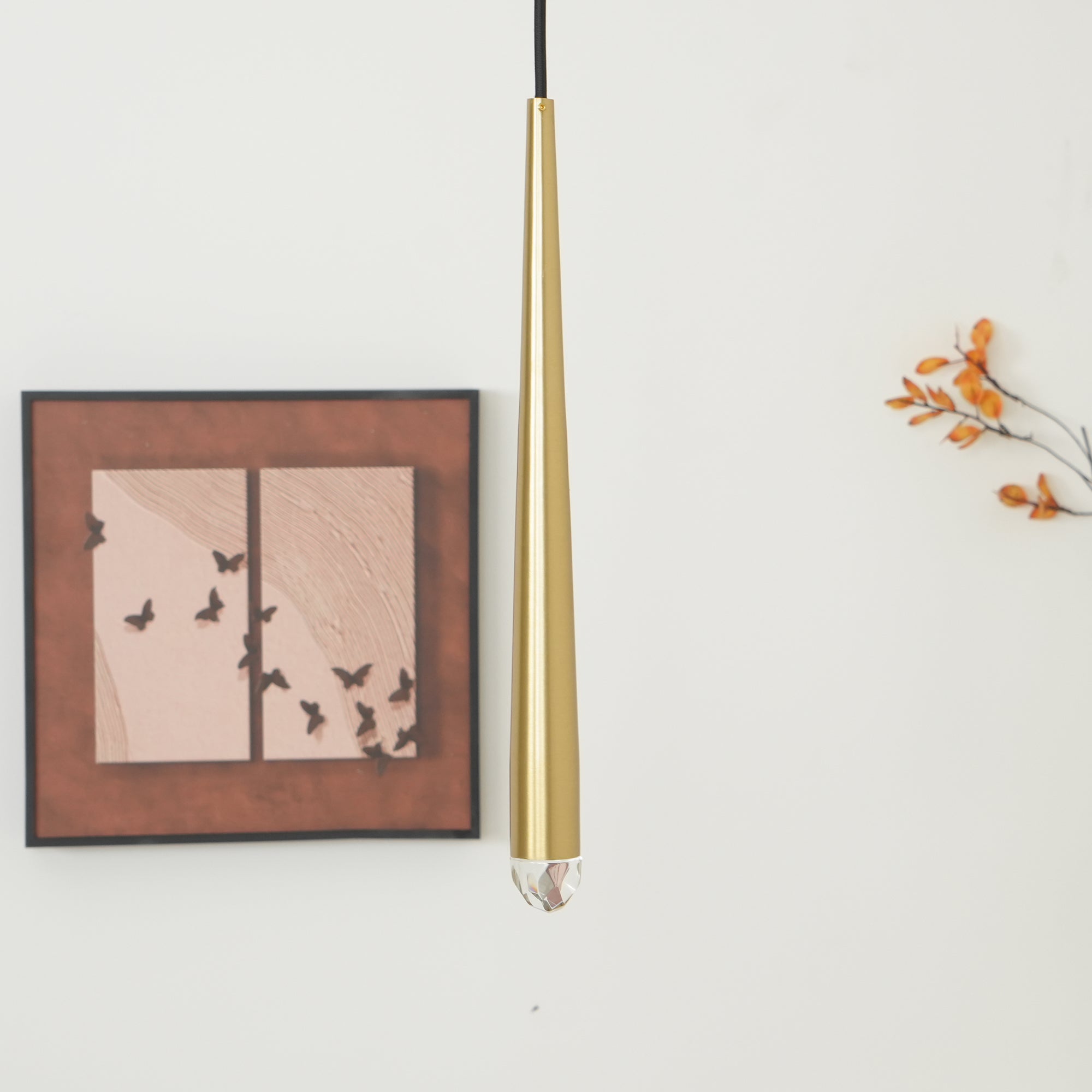 Zenith Lustre Minimaliste Cristal Laiton
