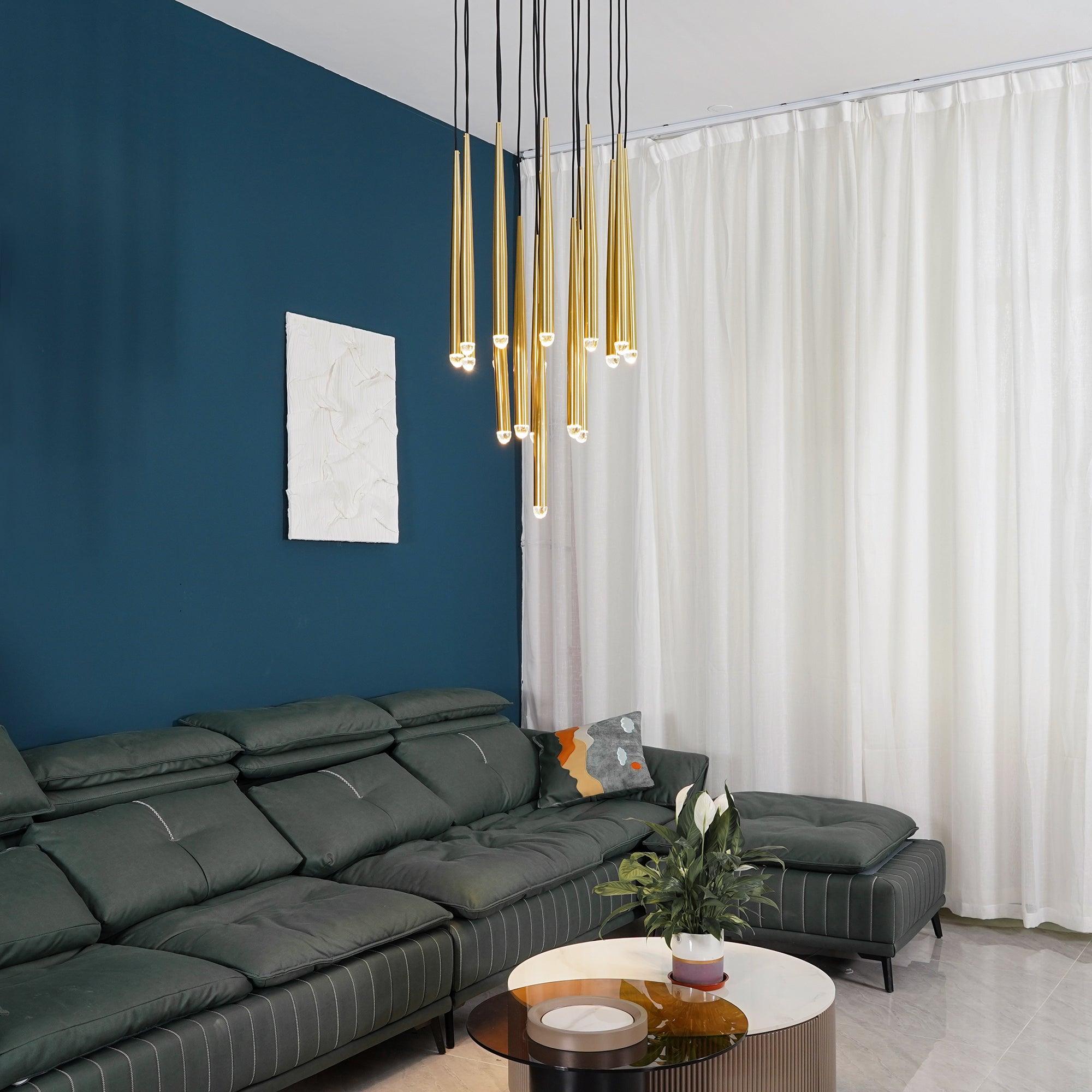Zenith Lustre Minimaliste Cristal Laiton