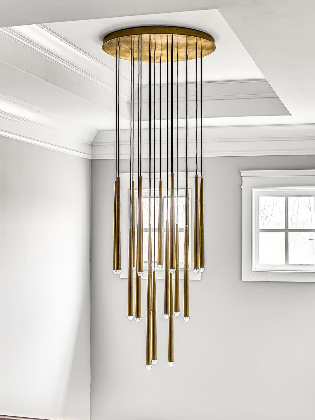 Zenith Lustre Minimaliste Cristal Laiton