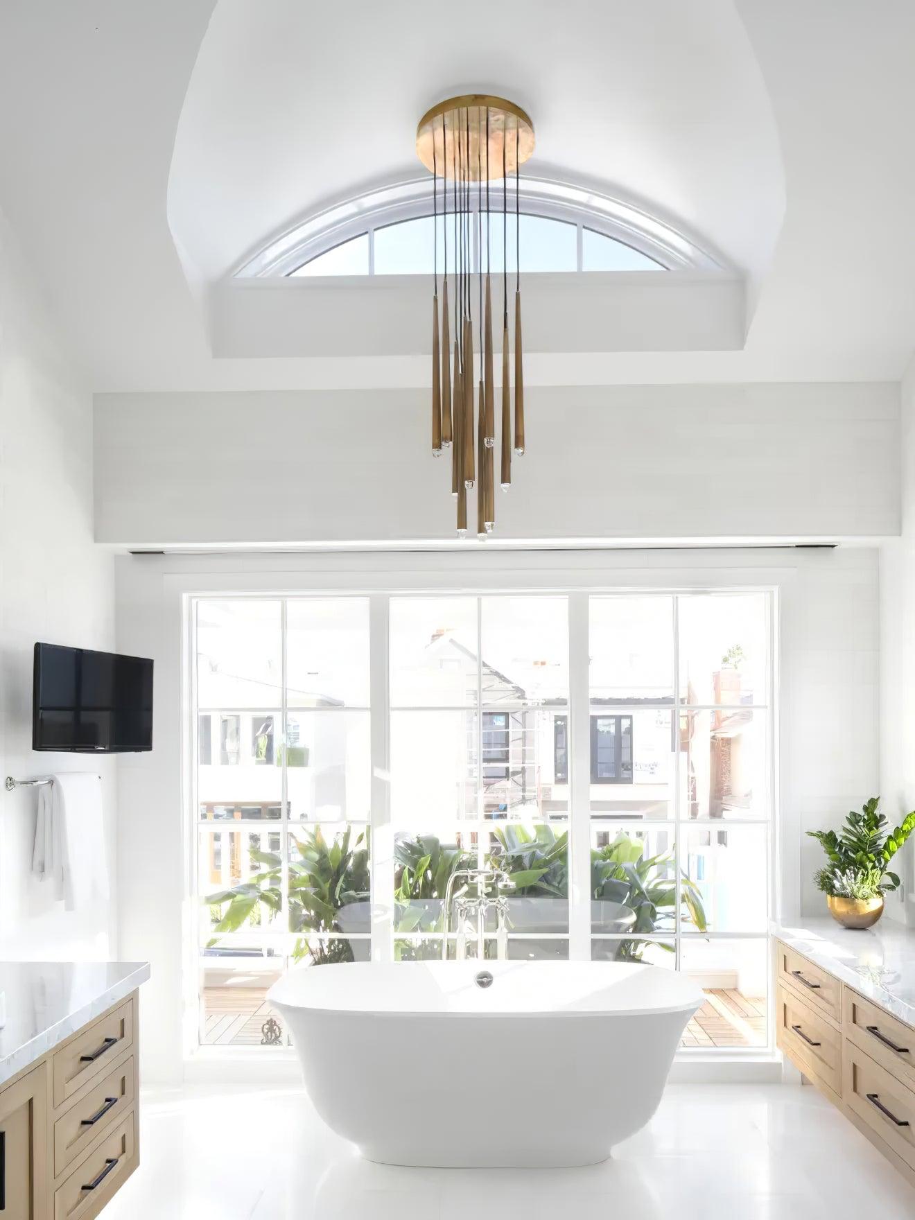 Zenith Lustre Minimaliste Cristal Laiton