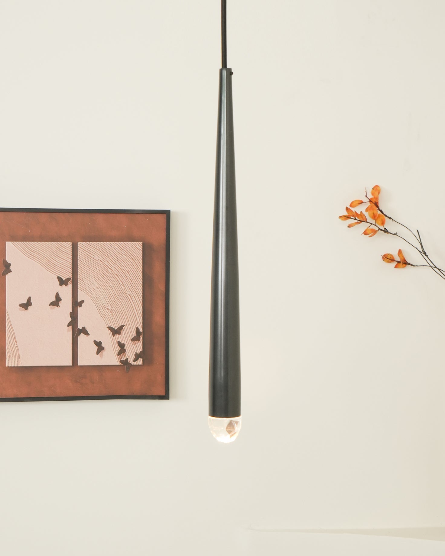 Zenith Lustre Minimaliste Cristal Laiton