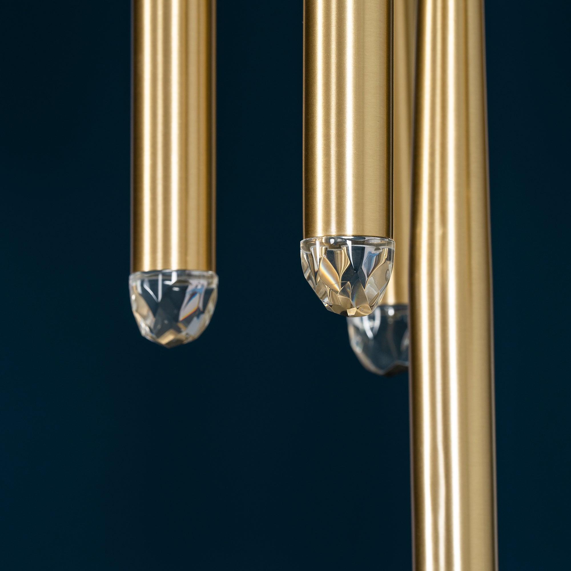 Zenith Lustre Minimaliste Cristal Laiton