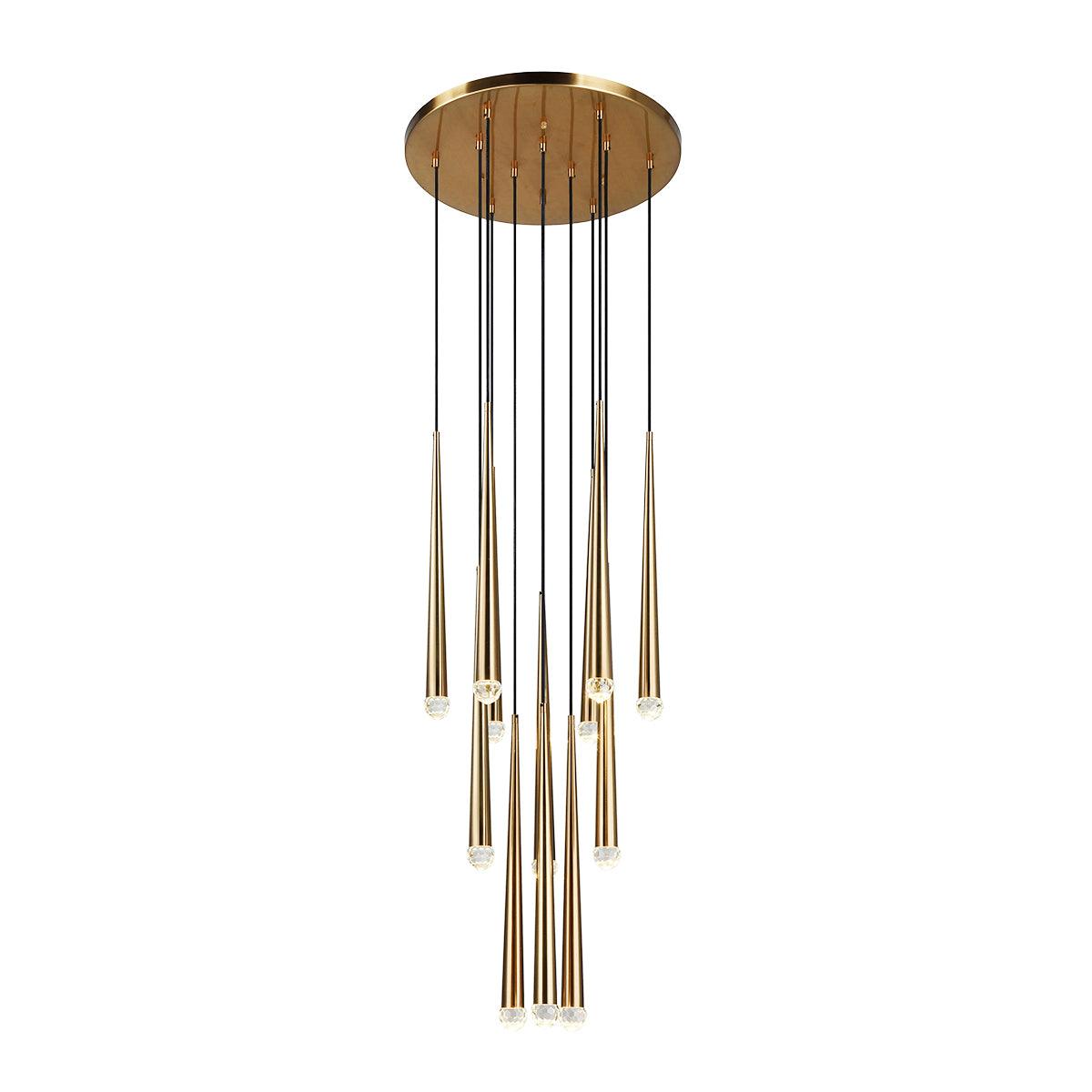 Zenith Lustre Minimaliste Cristal Laiton