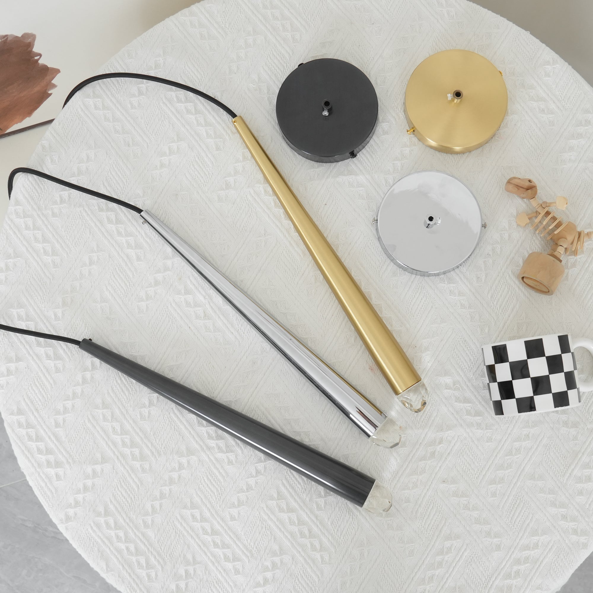 Zenith Lustre Minimaliste Cristal Laiton