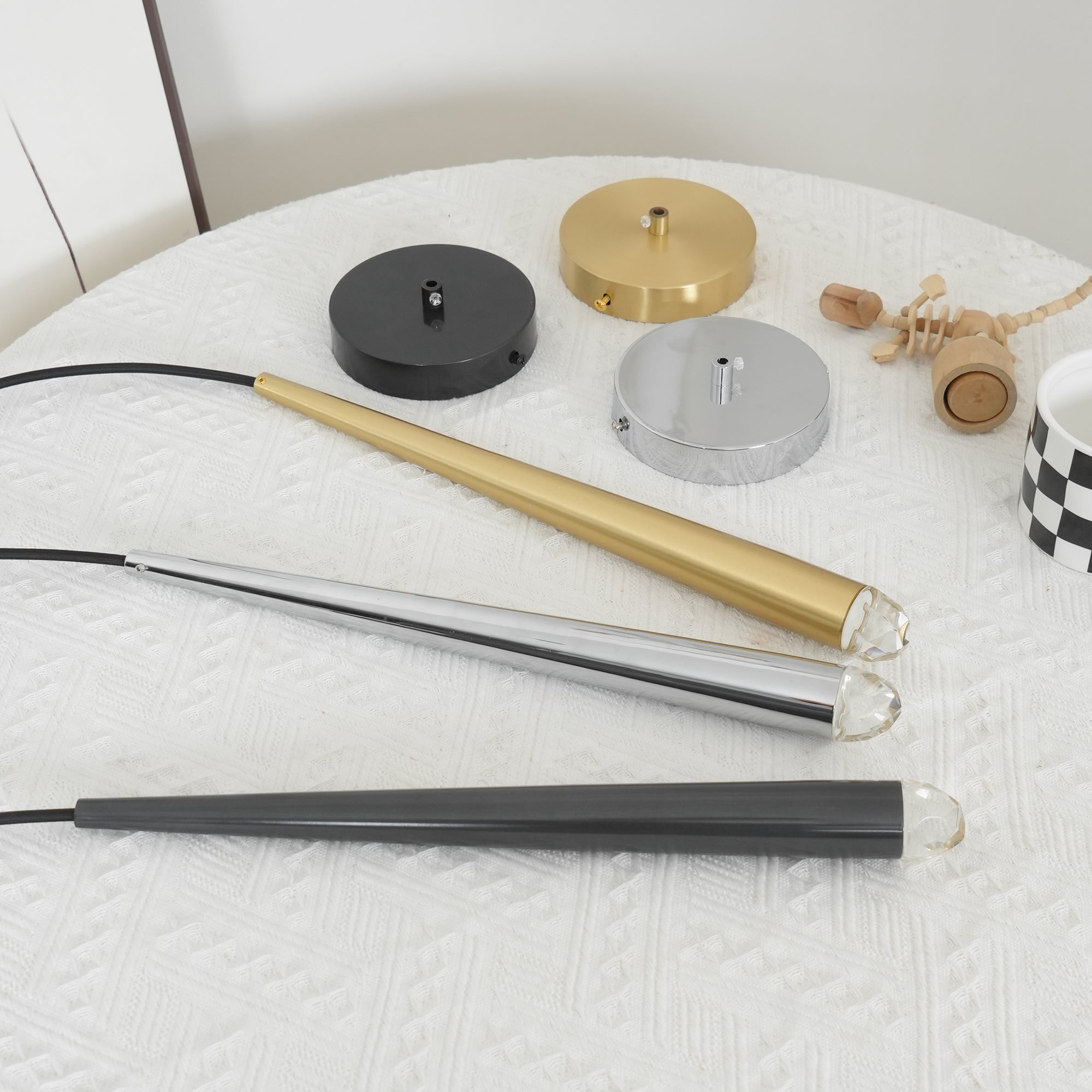 Zenith Lustre Minimaliste Cristal Laiton