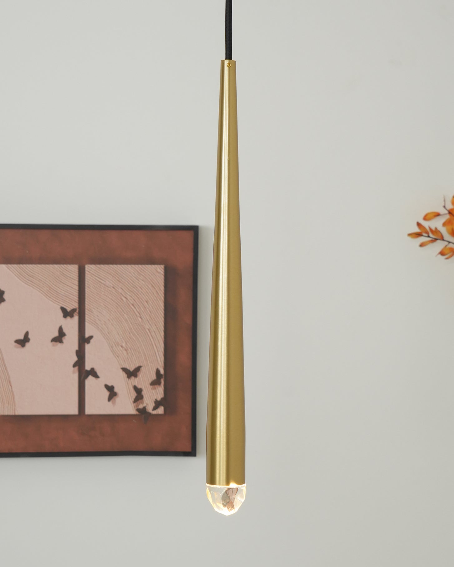 Zenith Lustre Minimaliste Cristal Laiton