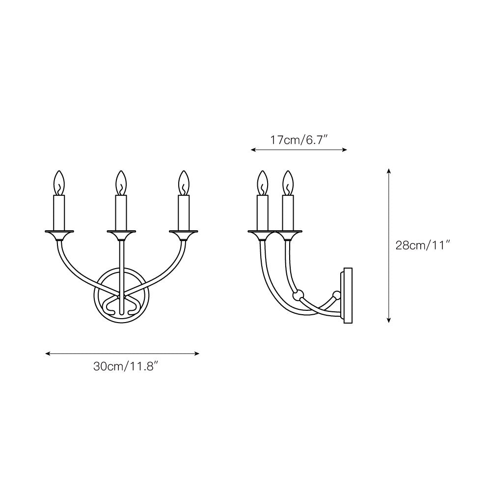 Qvistuvys Lampe Murale En Métal Minimaliste Moderne