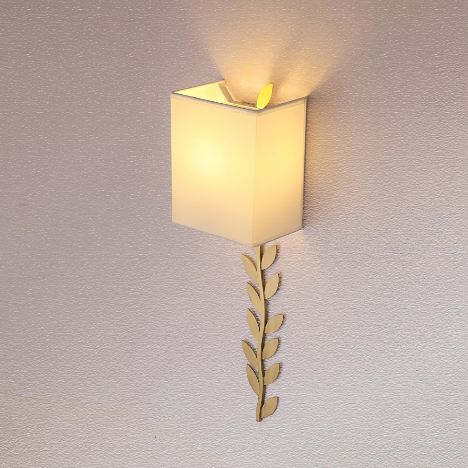 Plotuvyo Lampe Murale Métal Laiton Tissu Grove Minimaliste Moderne