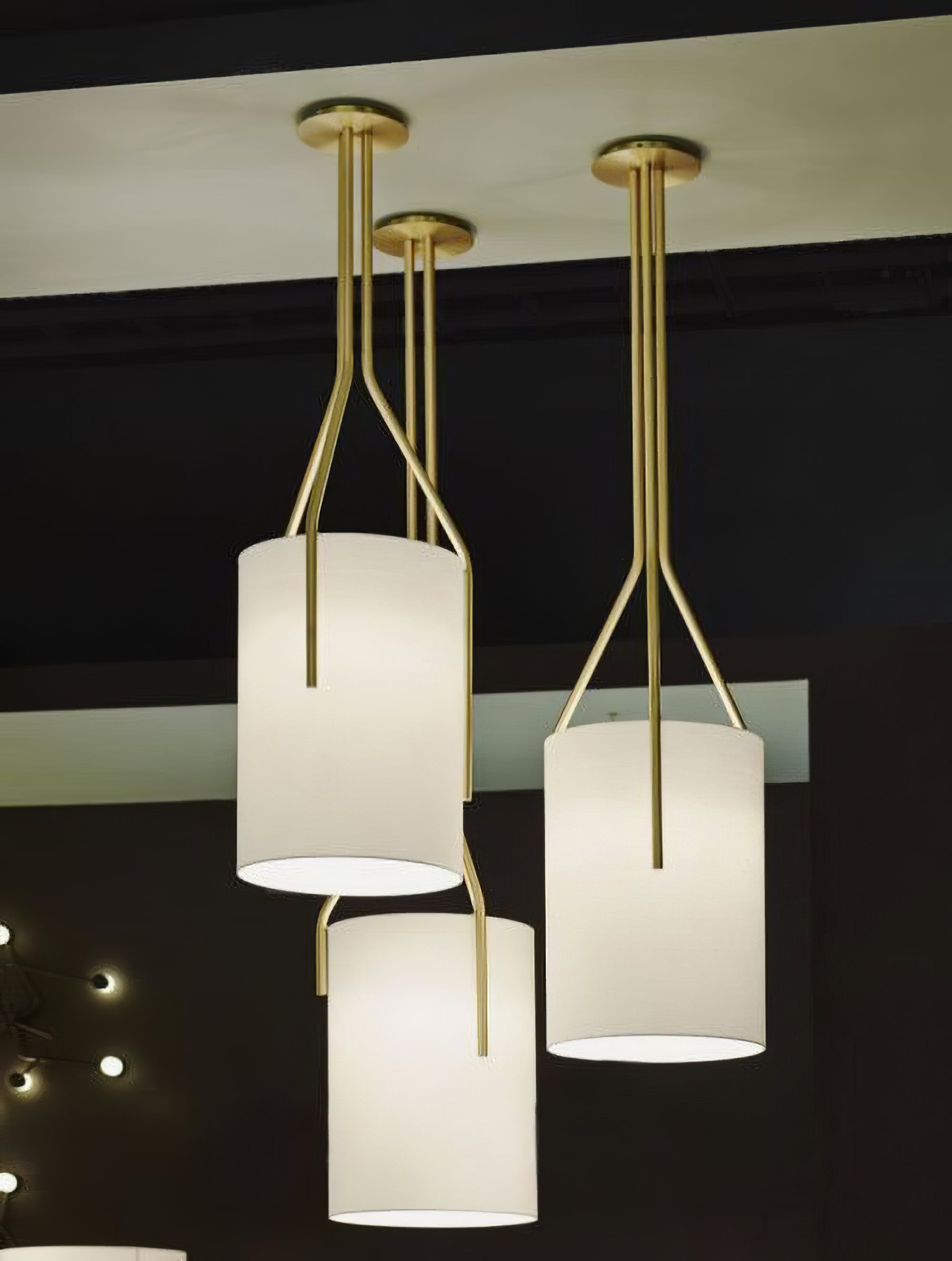Lustra Lustre LED 3-Lumières Laiton Moderne