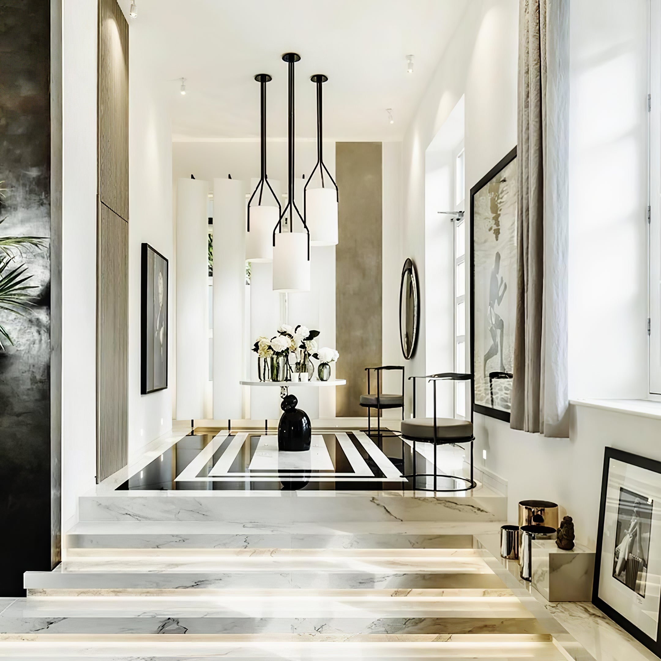 Lustra Lustre LED 3-Lumières Laiton Moderne