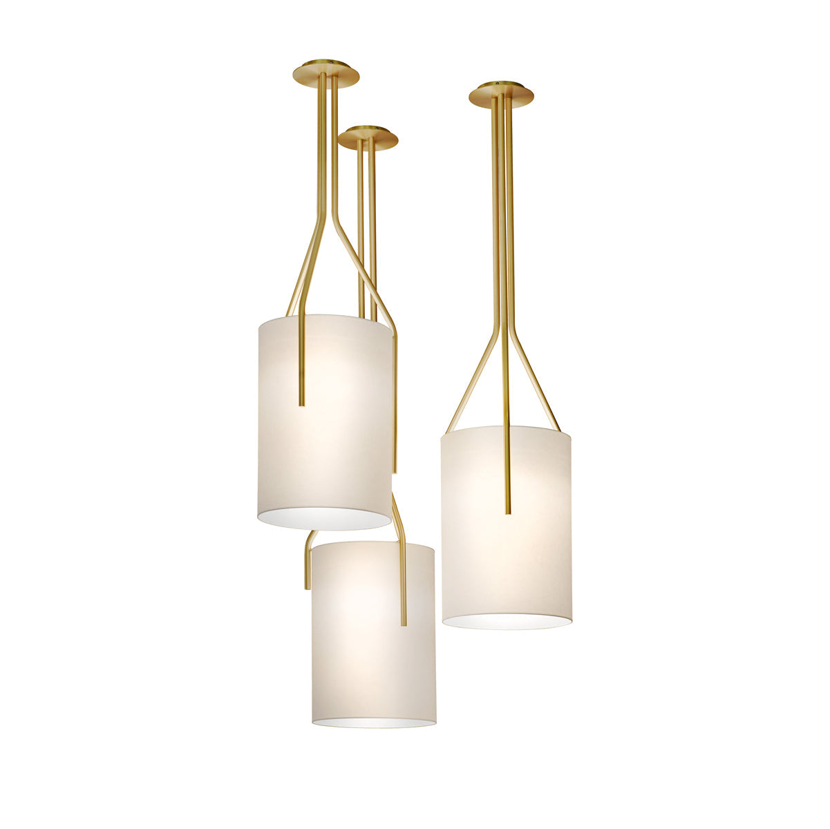 Lustra Lustre LED 3-Lumières Laiton Moderne