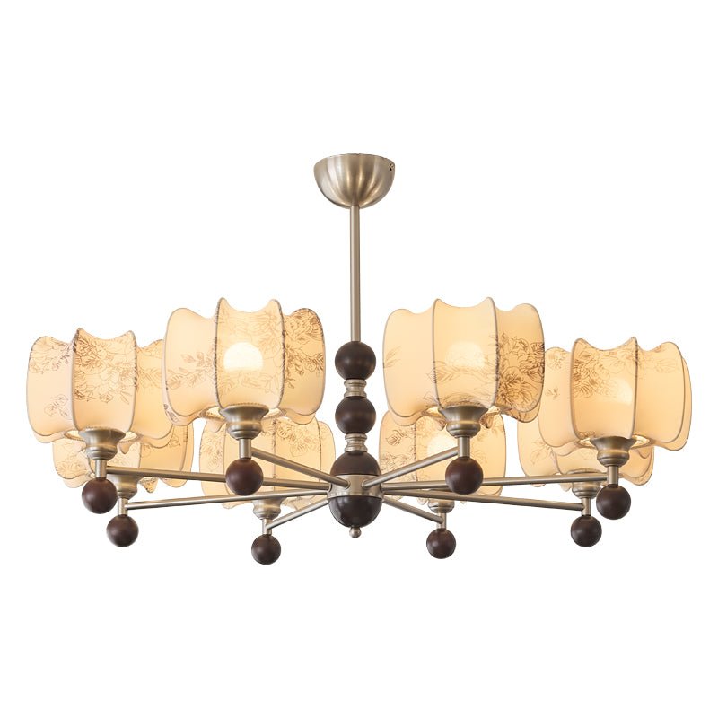 Ephaos Lustre en Bois Floral Vintage
