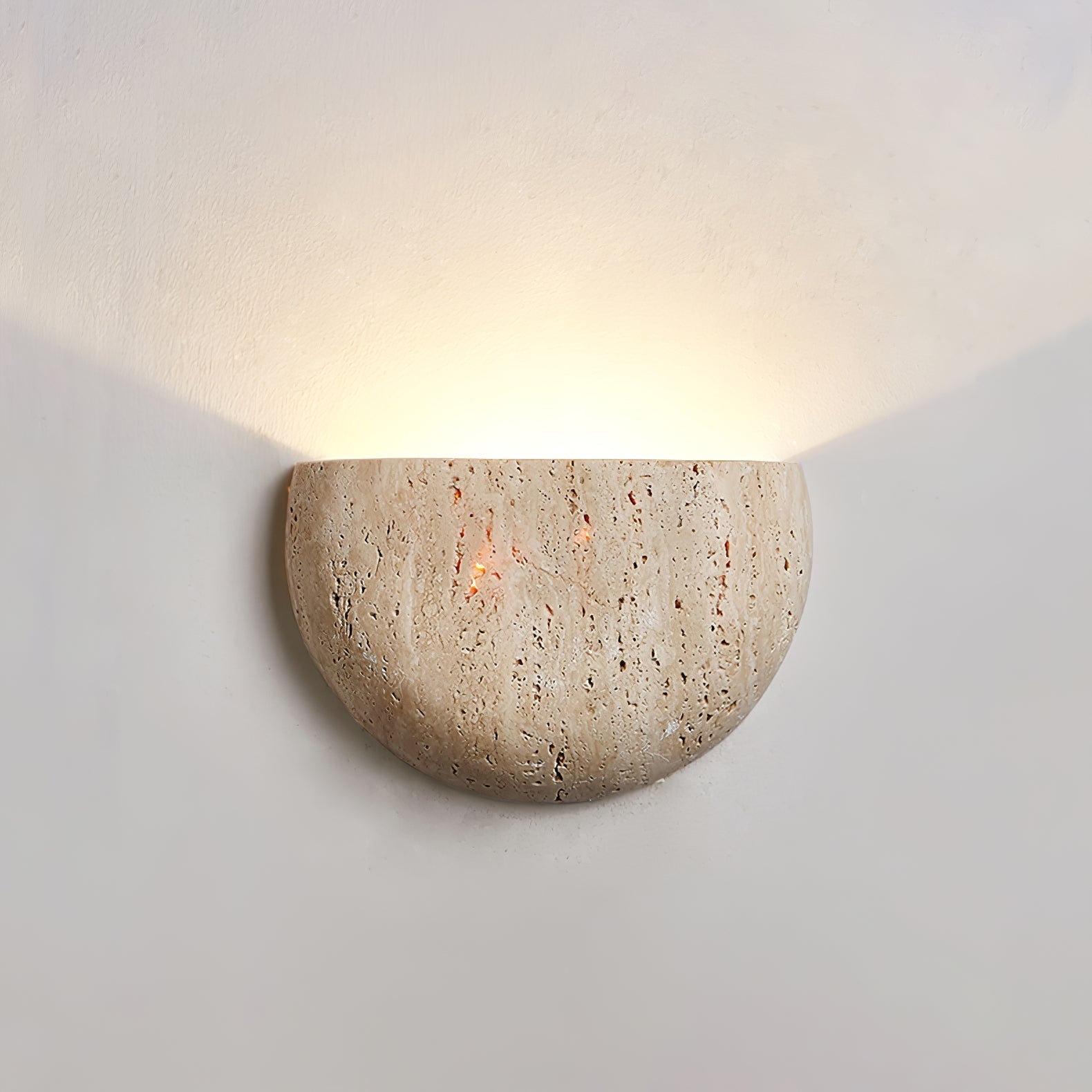 Armarel Applique Murale Demi-Lune en Travertin