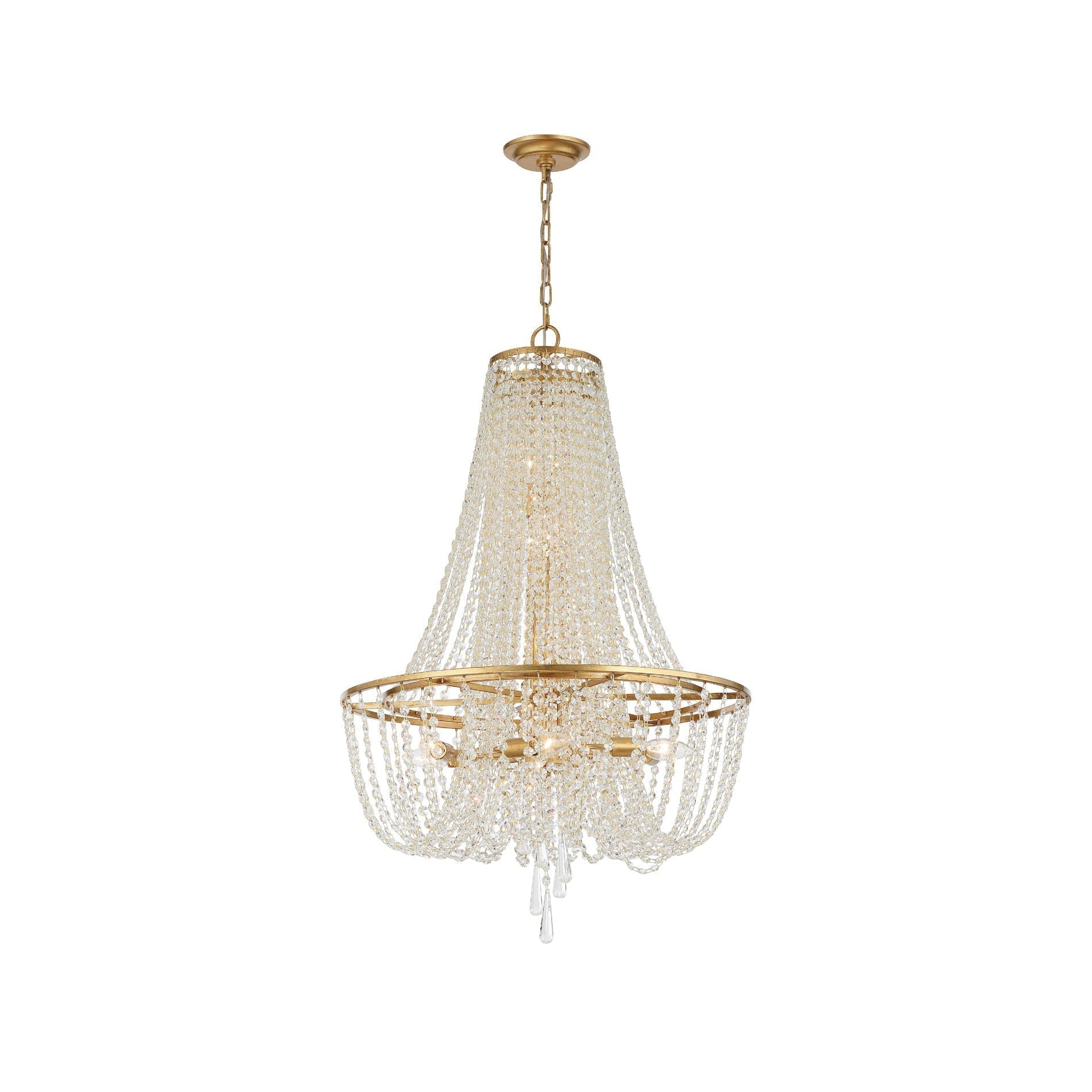 Sifuvys Lustre Métal Cristal Luxe Postmoderne