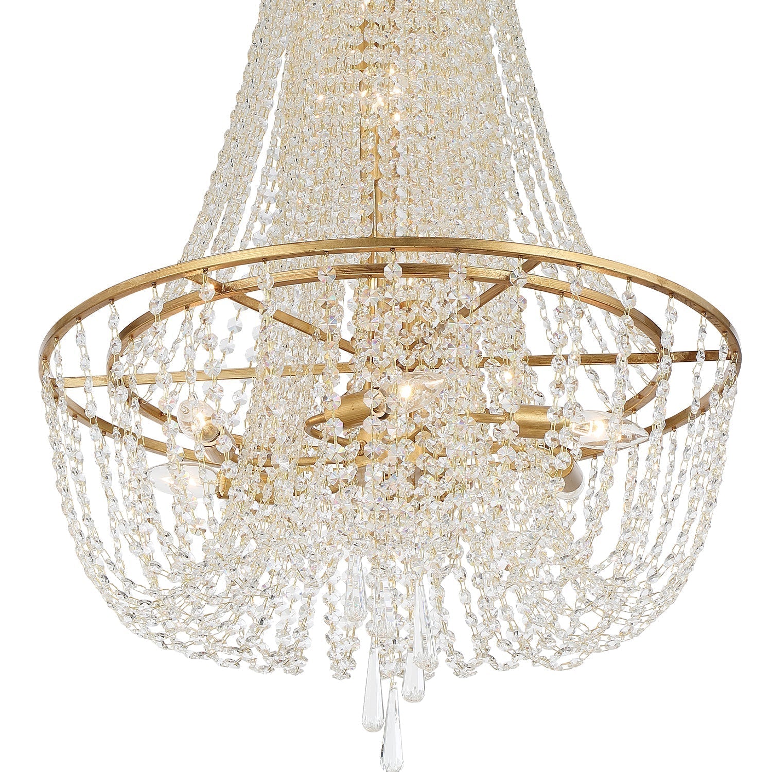 Sifuvys Lustre Métal Cristal Luxe Postmoderne