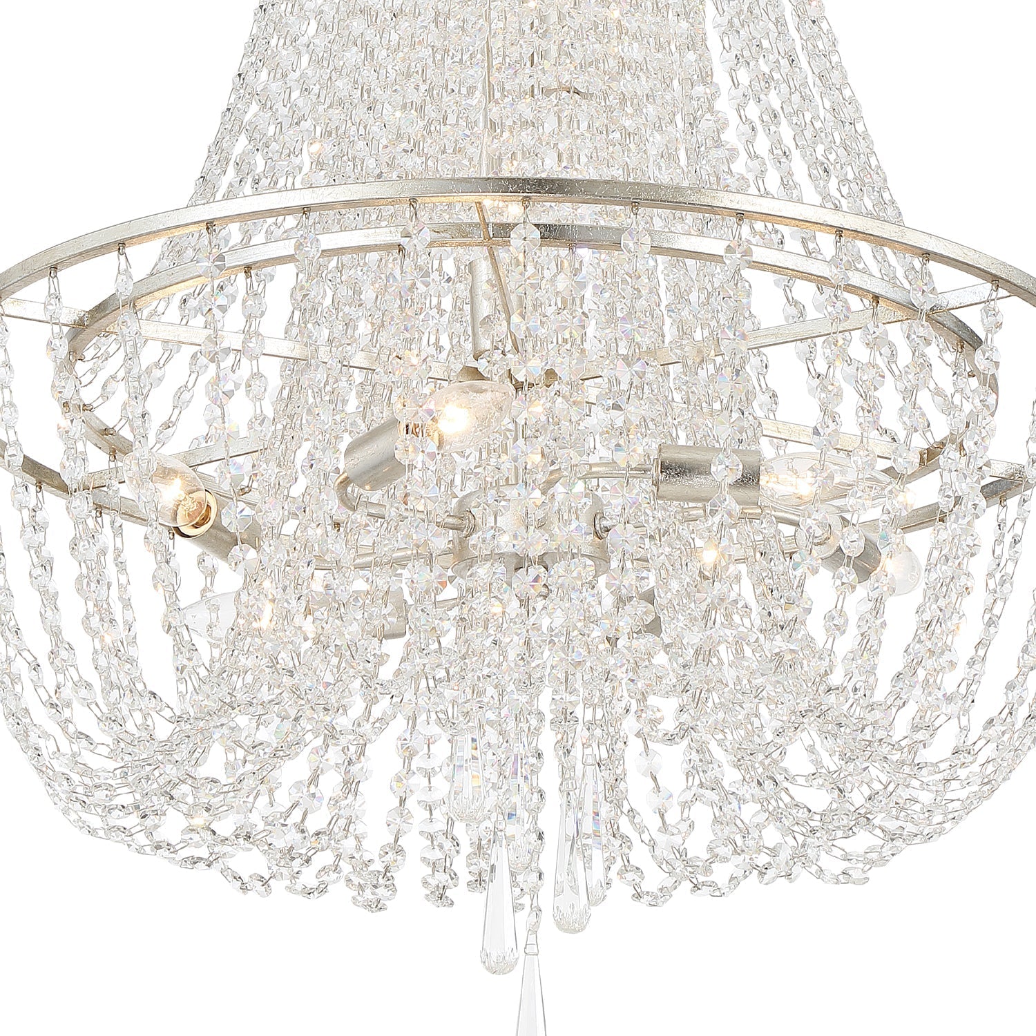 Sifuvys Lustre Métal Cristal Luxe Postmoderne