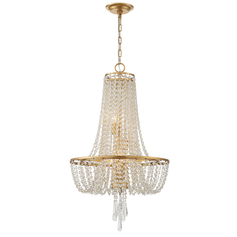 Sifuvys Lustre Métal Cristal Luxe Postmoderne