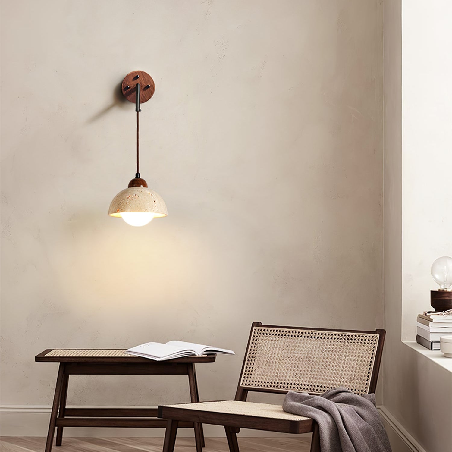 Alcarion Travertin Applique Lumière