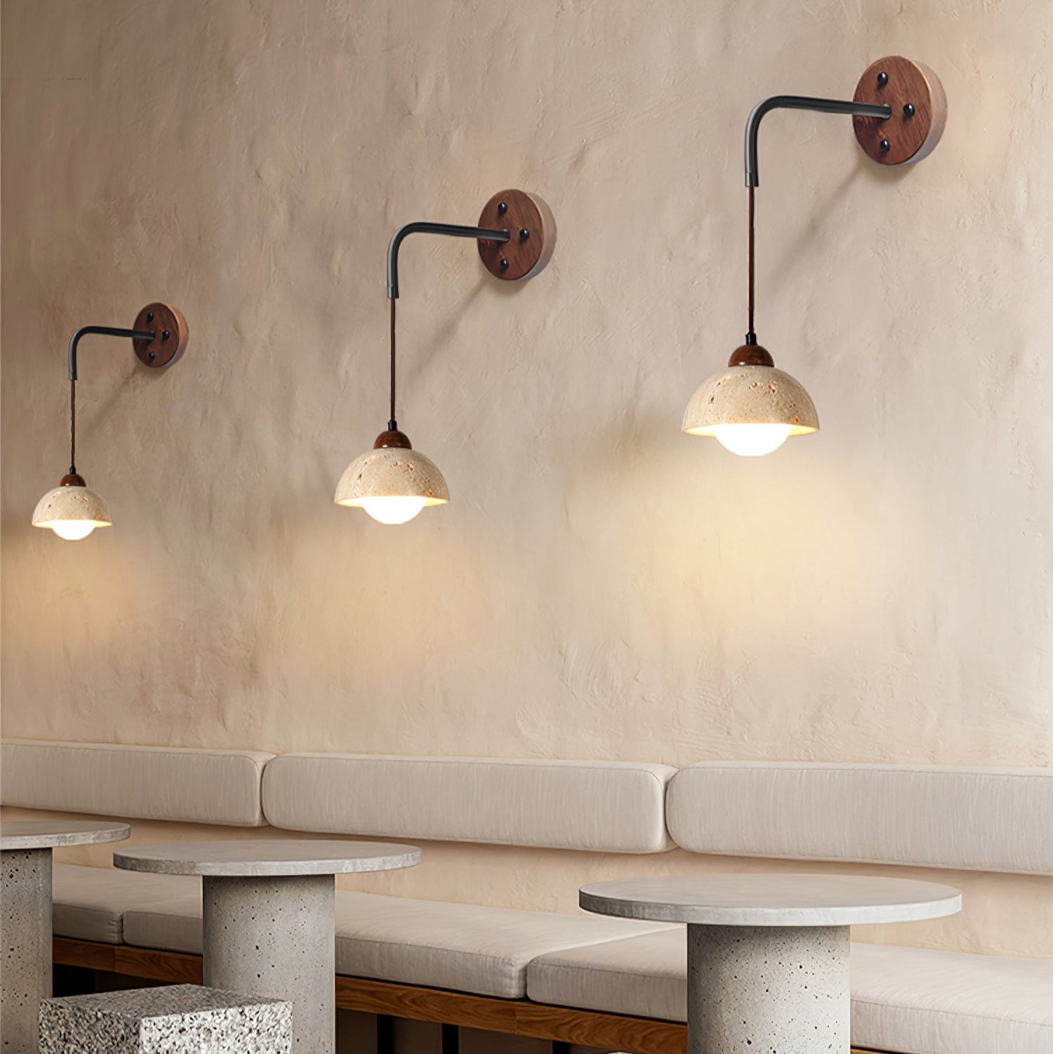 Alcarion Travertin Applique Lumière