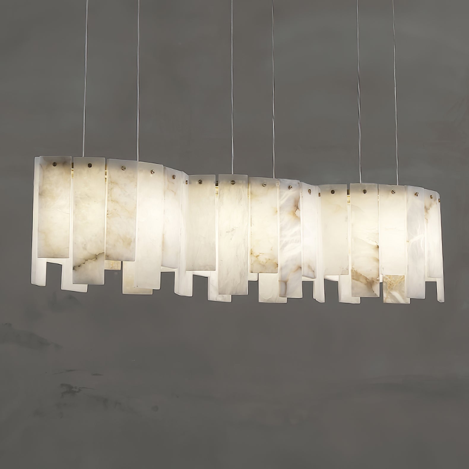 Cavelan Suspension Lustrée en Albâtre