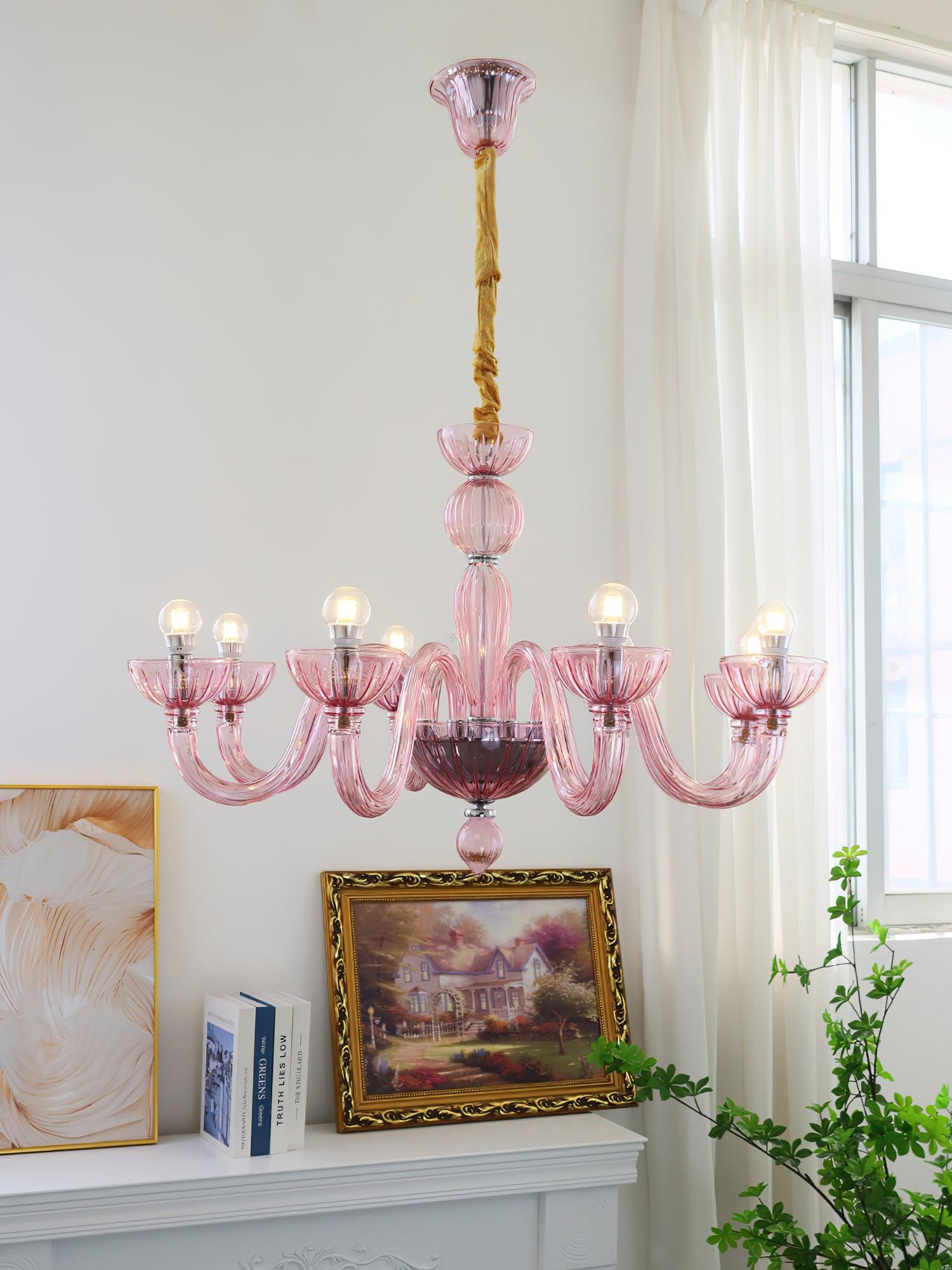 Lustra Lustre En Verre De Murano Élégant Fait Main