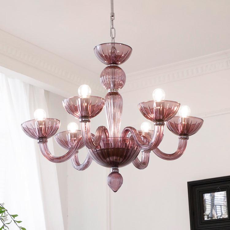 Lustra Lustre En Verre De Murano Élégant Fait Main