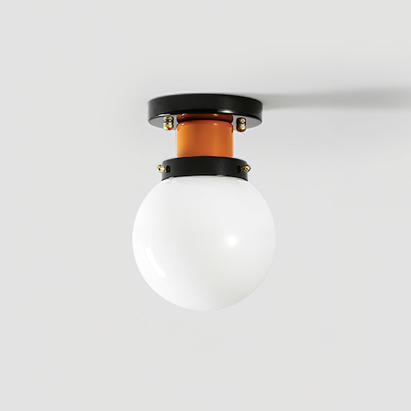 Aria Plafonnier Globe Verre Orange