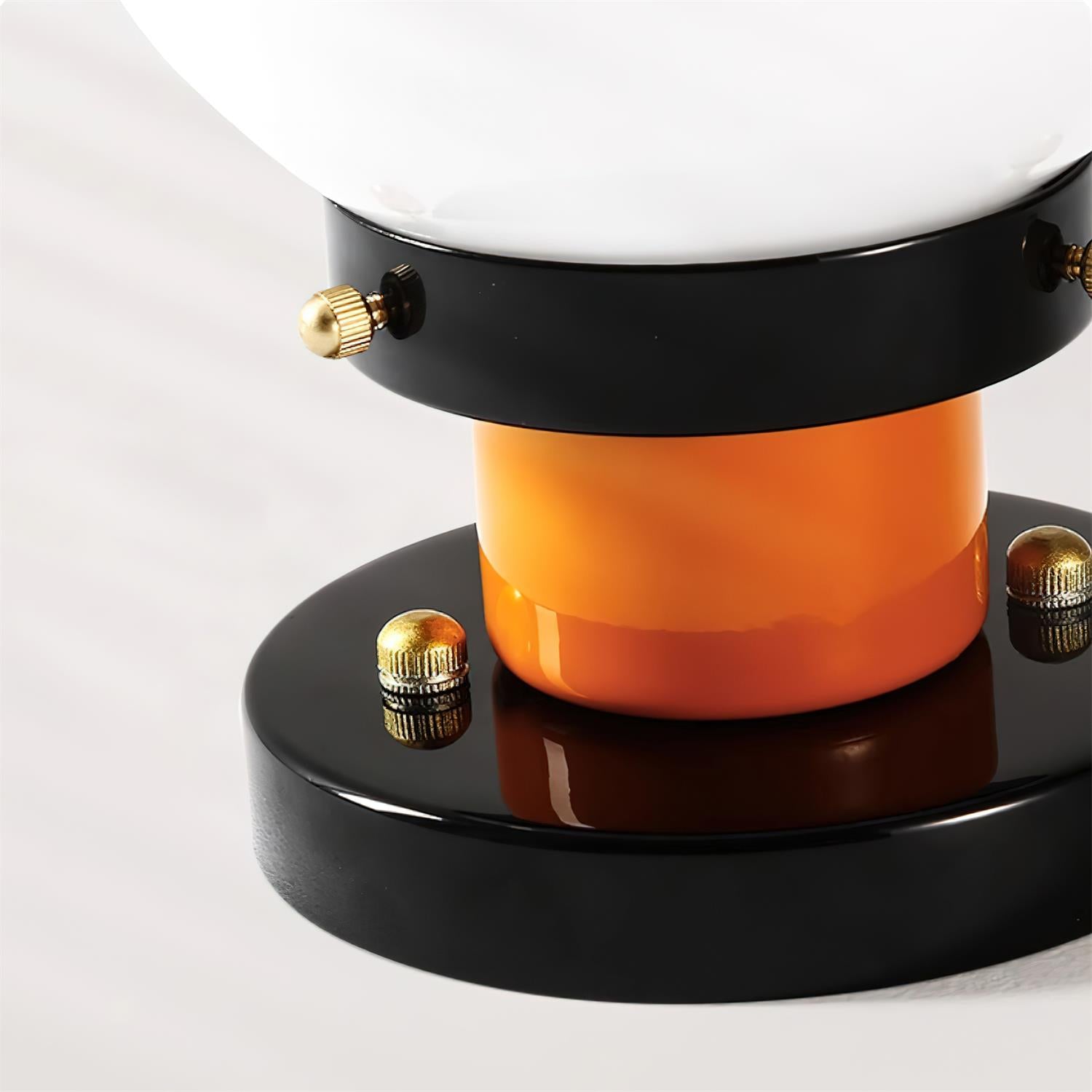 Aria Lumière de Plafond en verre Sphérique Orange et Noir