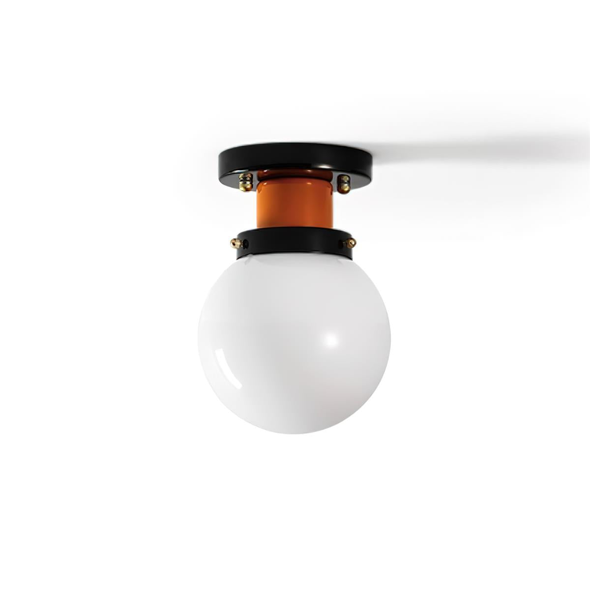 Aria Lumière de Plafond en verre Sphérique Orange et Noir