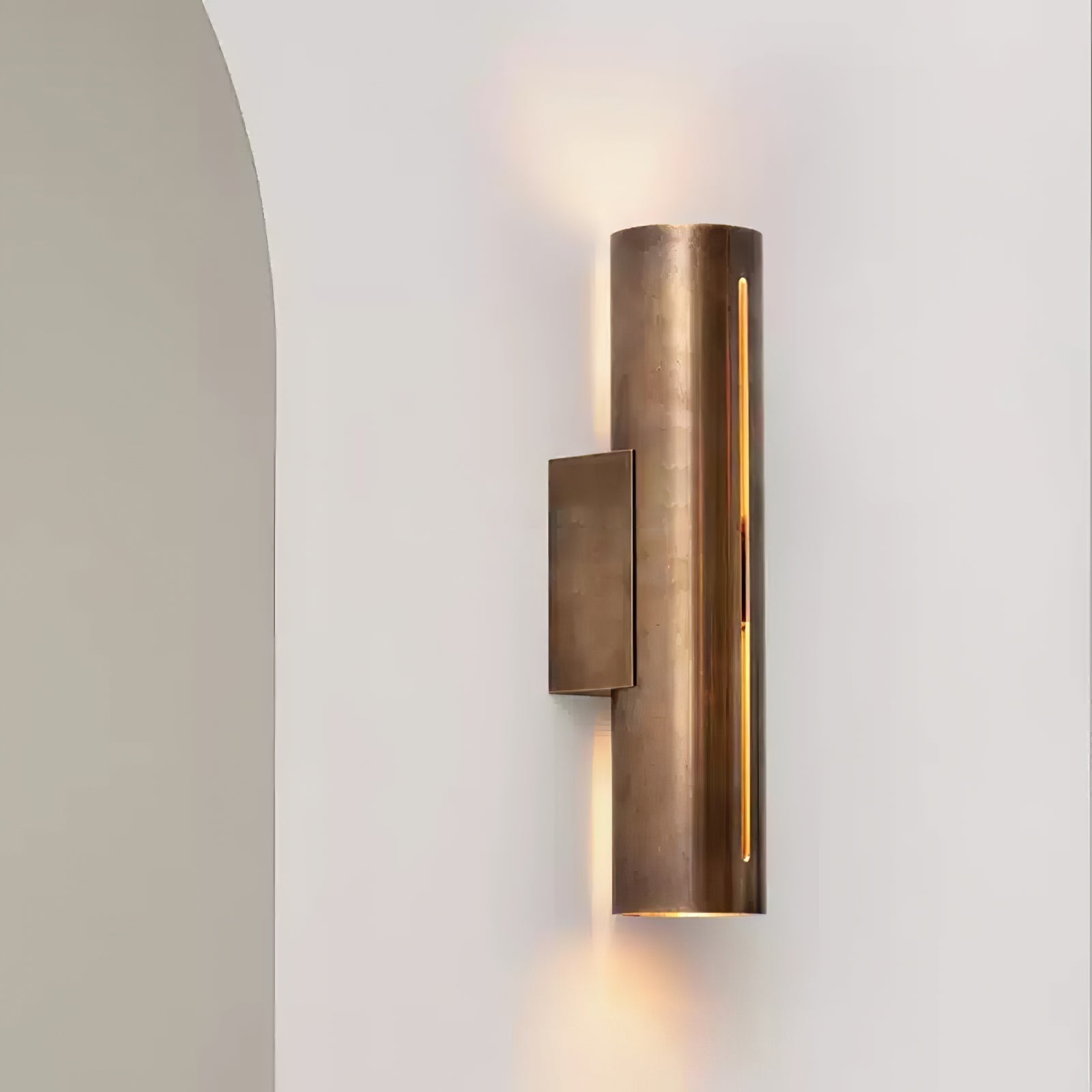Avsilara Applique Murale Cylindre Laiton Minimaliste Moderne