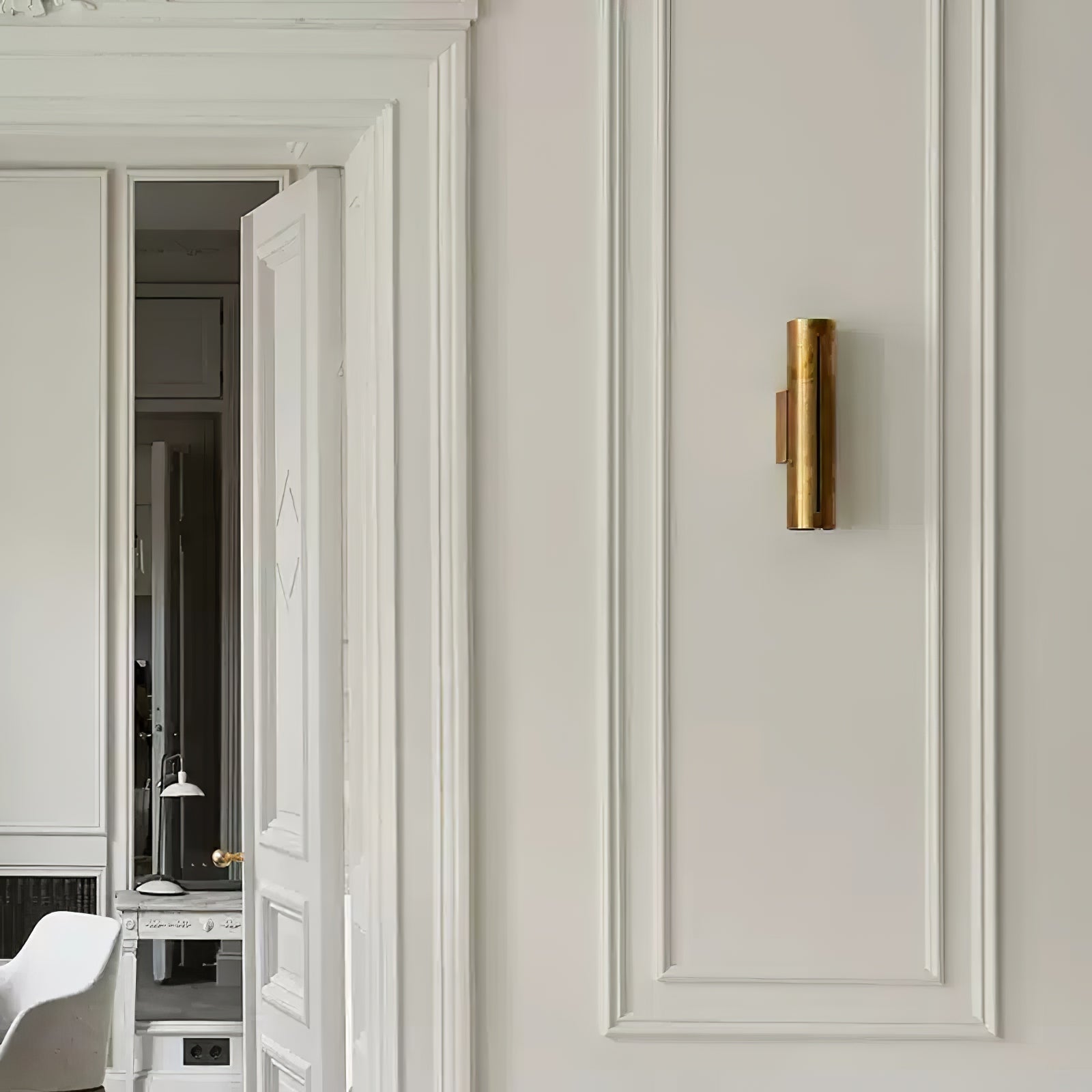 Avsilara Applique Murale Cylindre Laiton Minimaliste Moderne