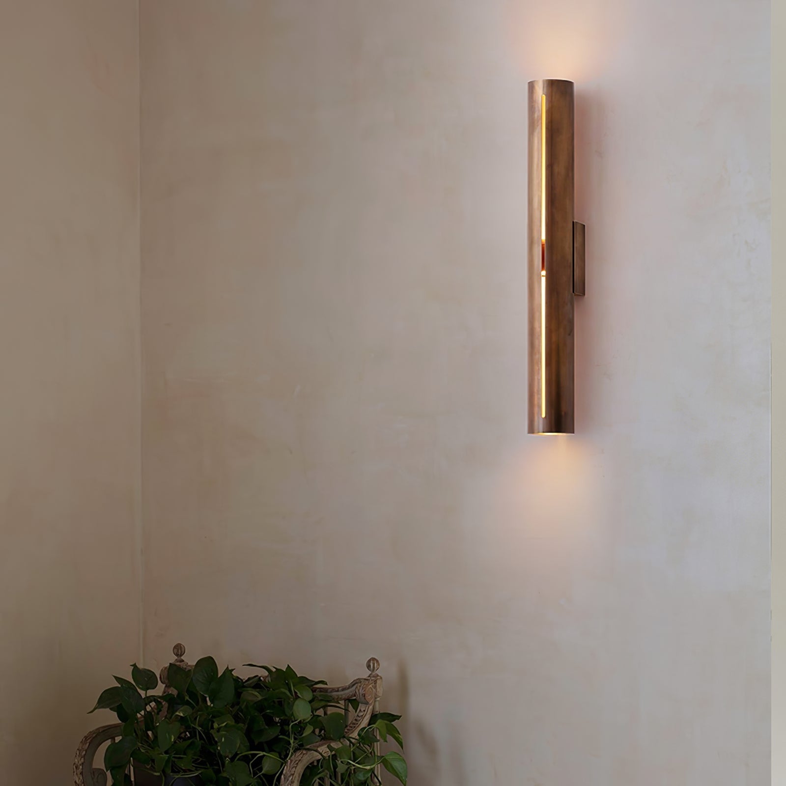 Avsilara Applique Murale Cylindre Laiton Minimaliste Moderne