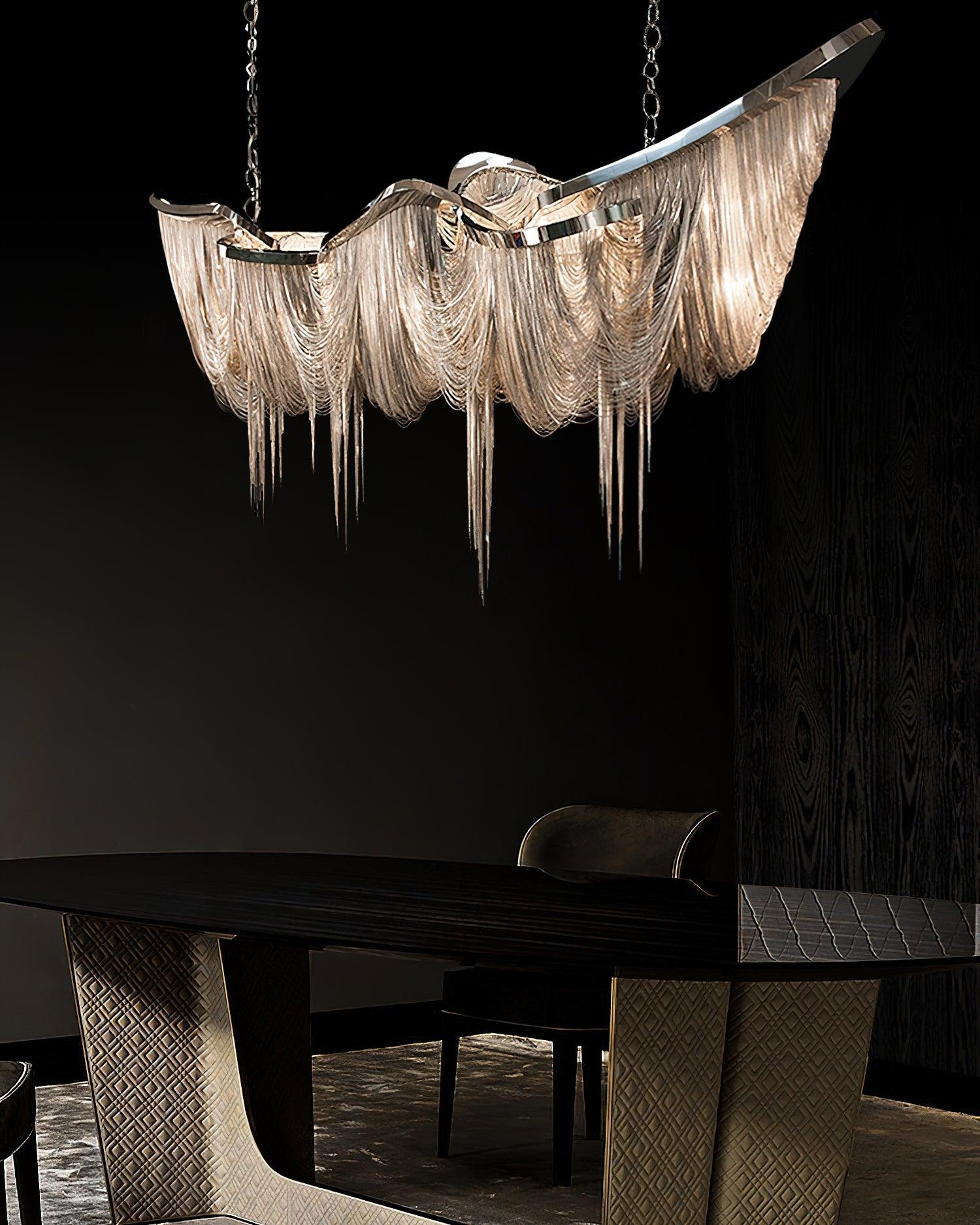 Solara Lustre Franges Dorées