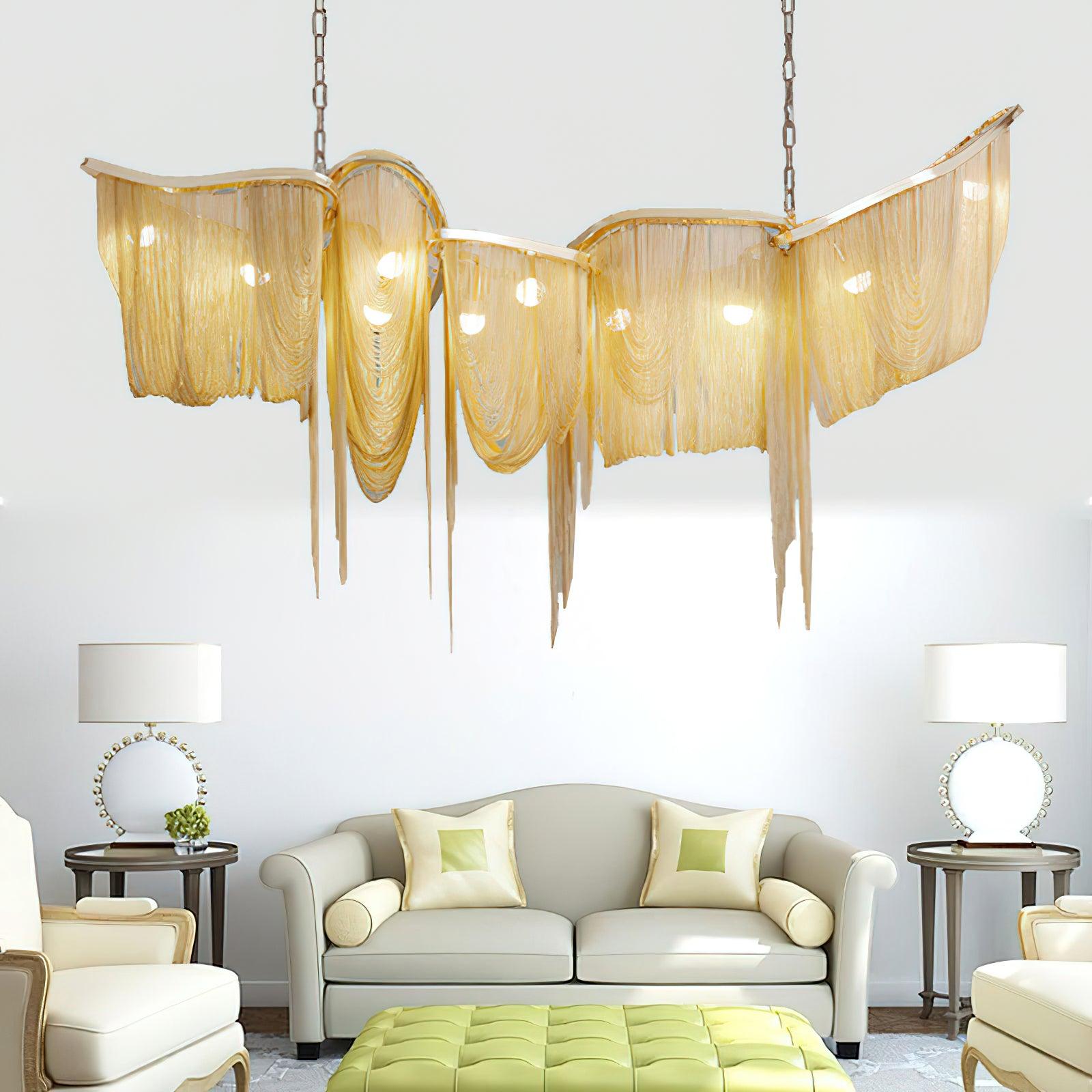 Solara Lustre Franges Dorées