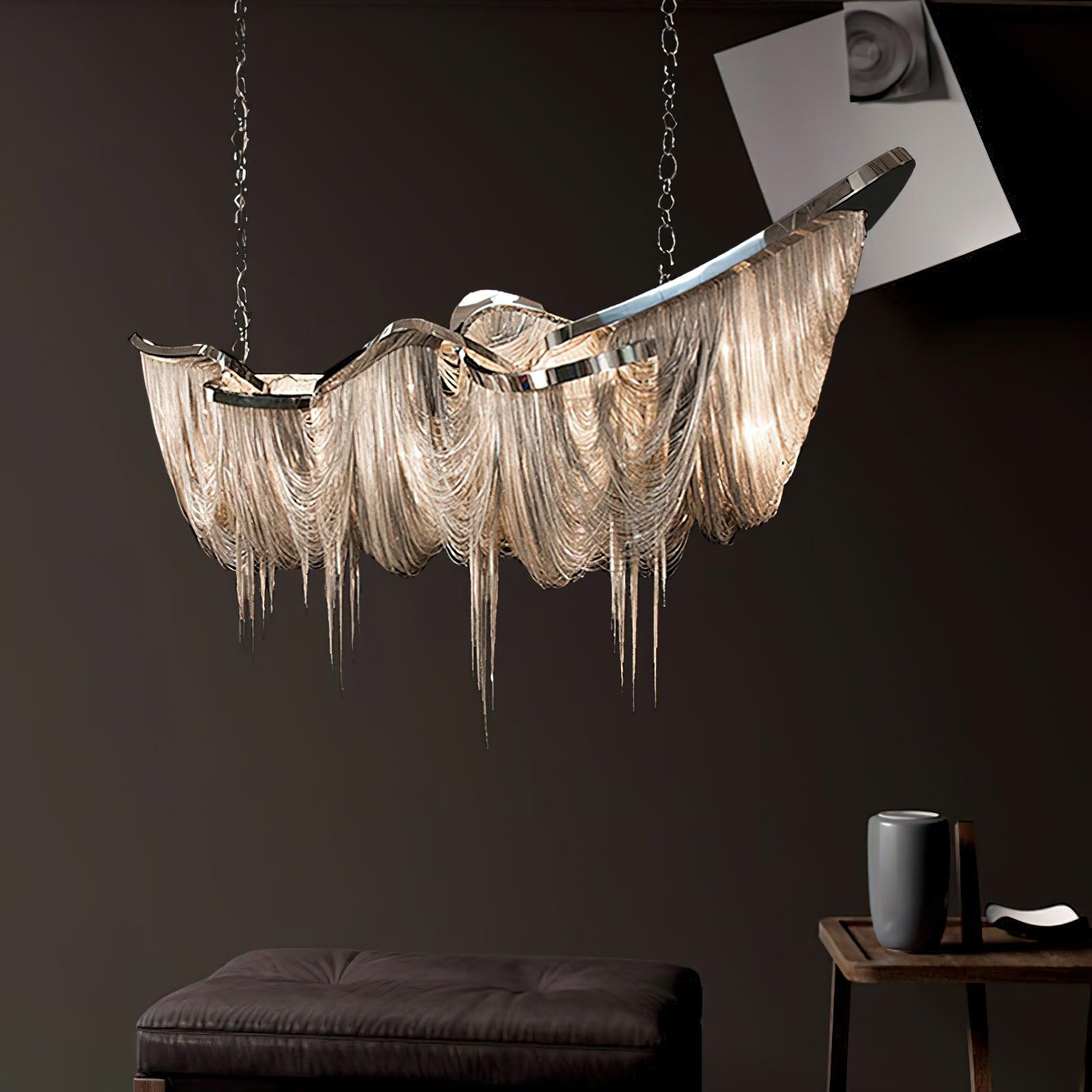 Solara Lustre Franges Dorées