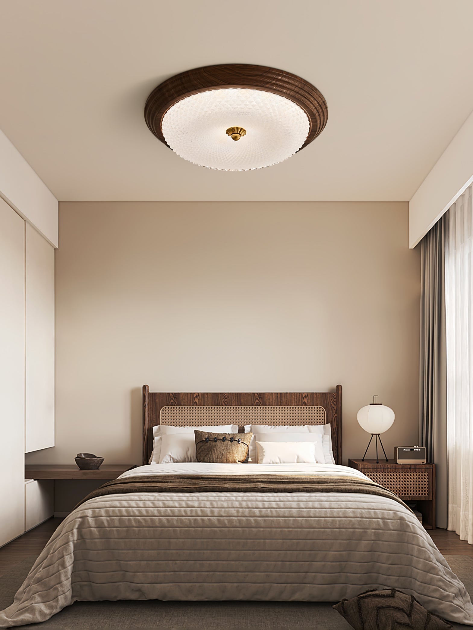 Ivvaros Lampe de Plafond en Verre Art Nordique Premium