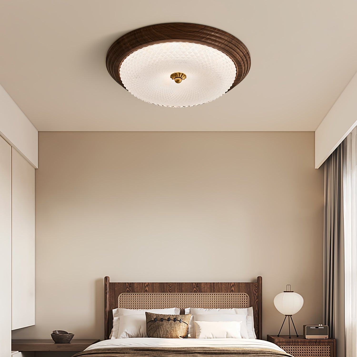 Ivvaros Lampe de Plafond en Verre Art Nordique Premium
