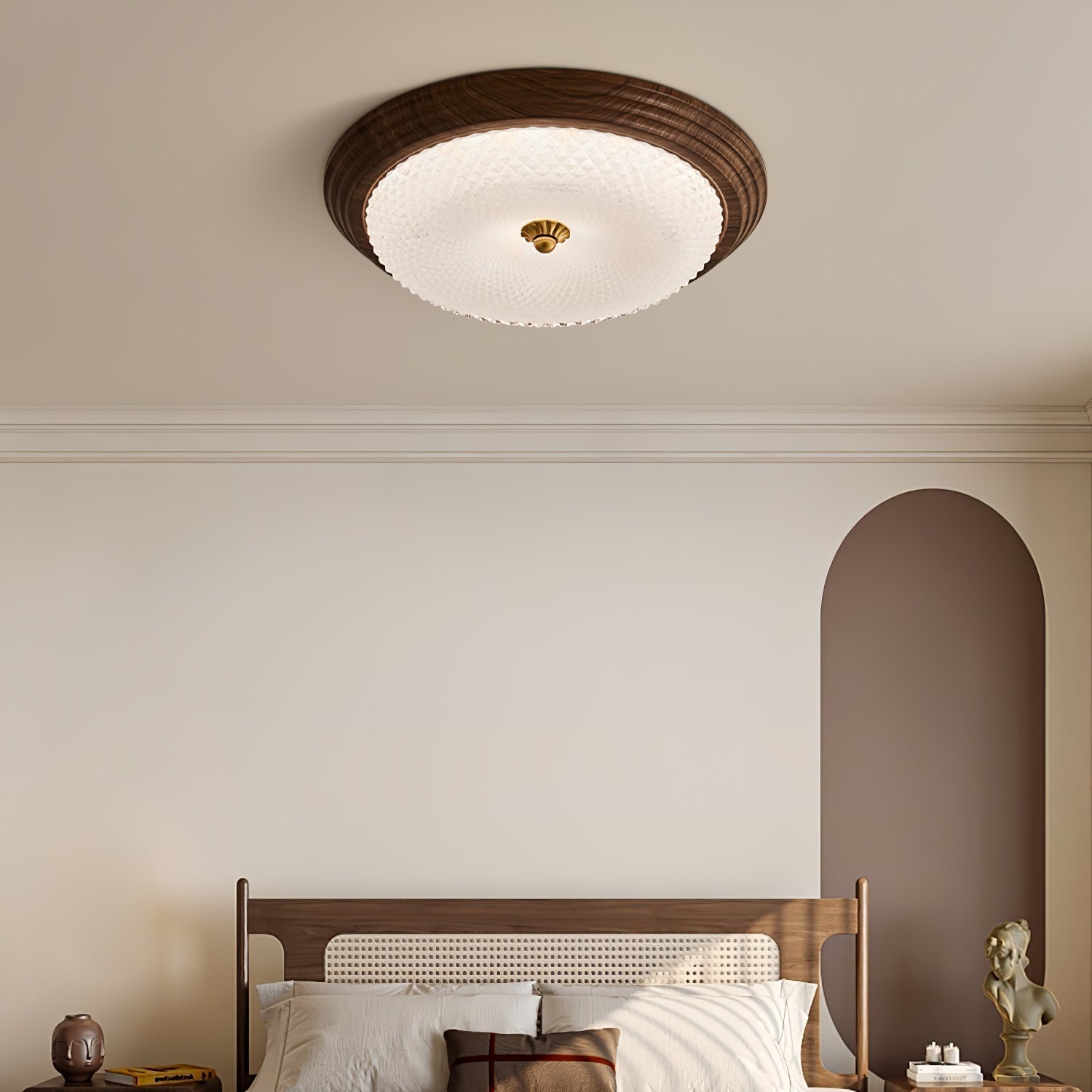 Ivvaros Lampe de Plafond en Verre Art Nordique Premium