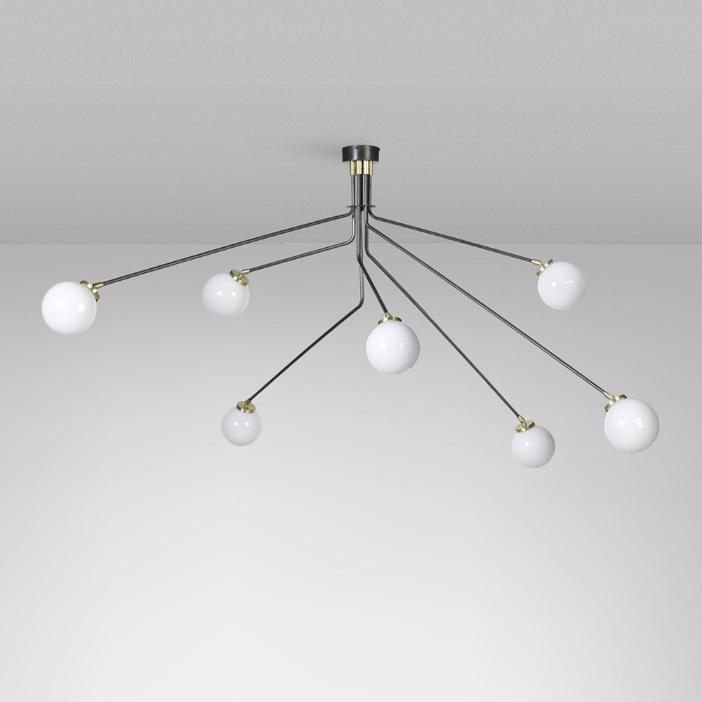 Vatnuvyo Moderne Minimaliste Laiton Métal Verre Plafonnier