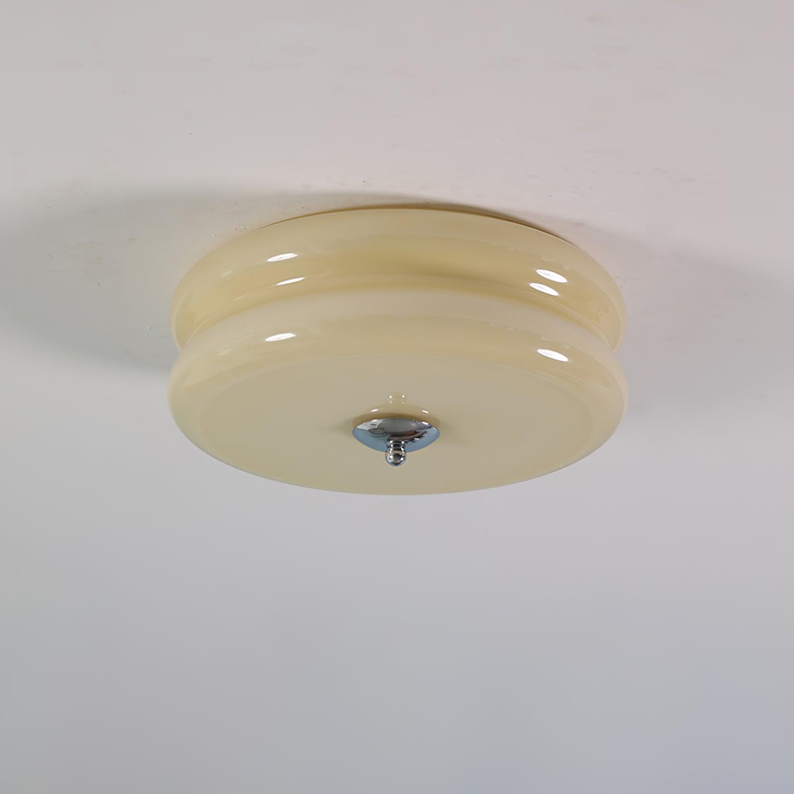 Lustra Plafonnier Art Déco Verre Vintage