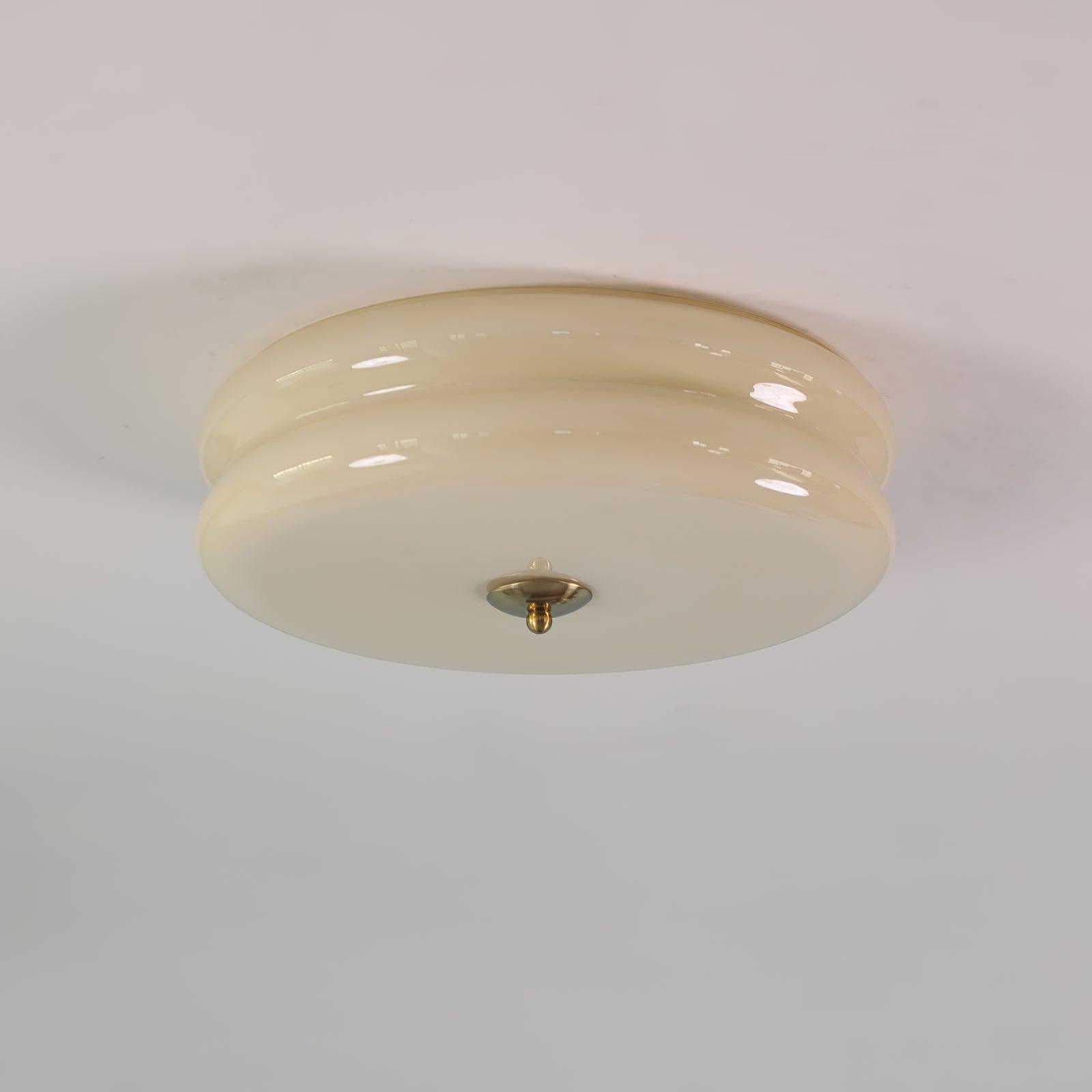 Lustra Plafonnier Art Déco Verre Vintage