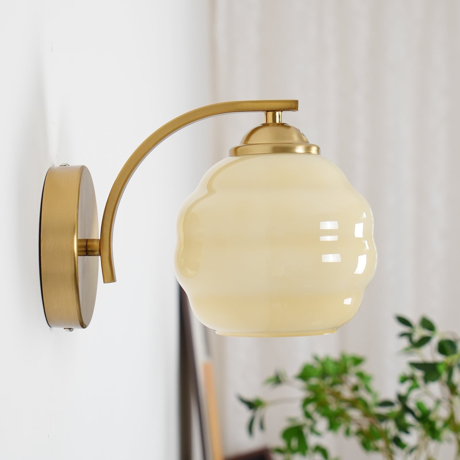Lustra Wall Lamp Art Deco Glass Chrome