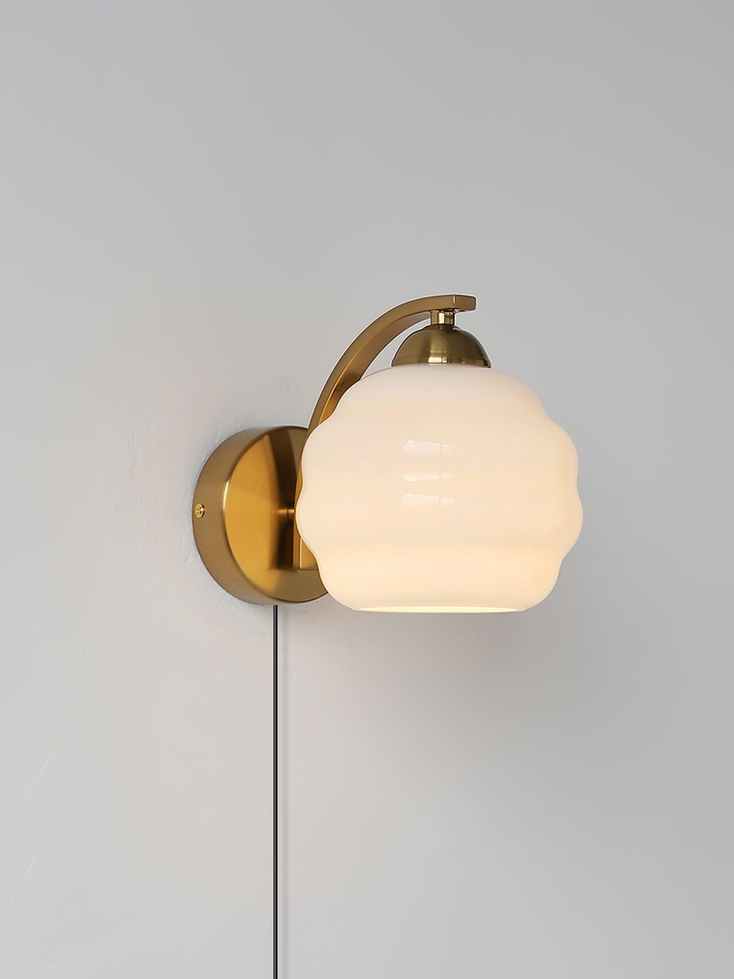 Lustra Wall Lamp Art Deco Glass Chrome