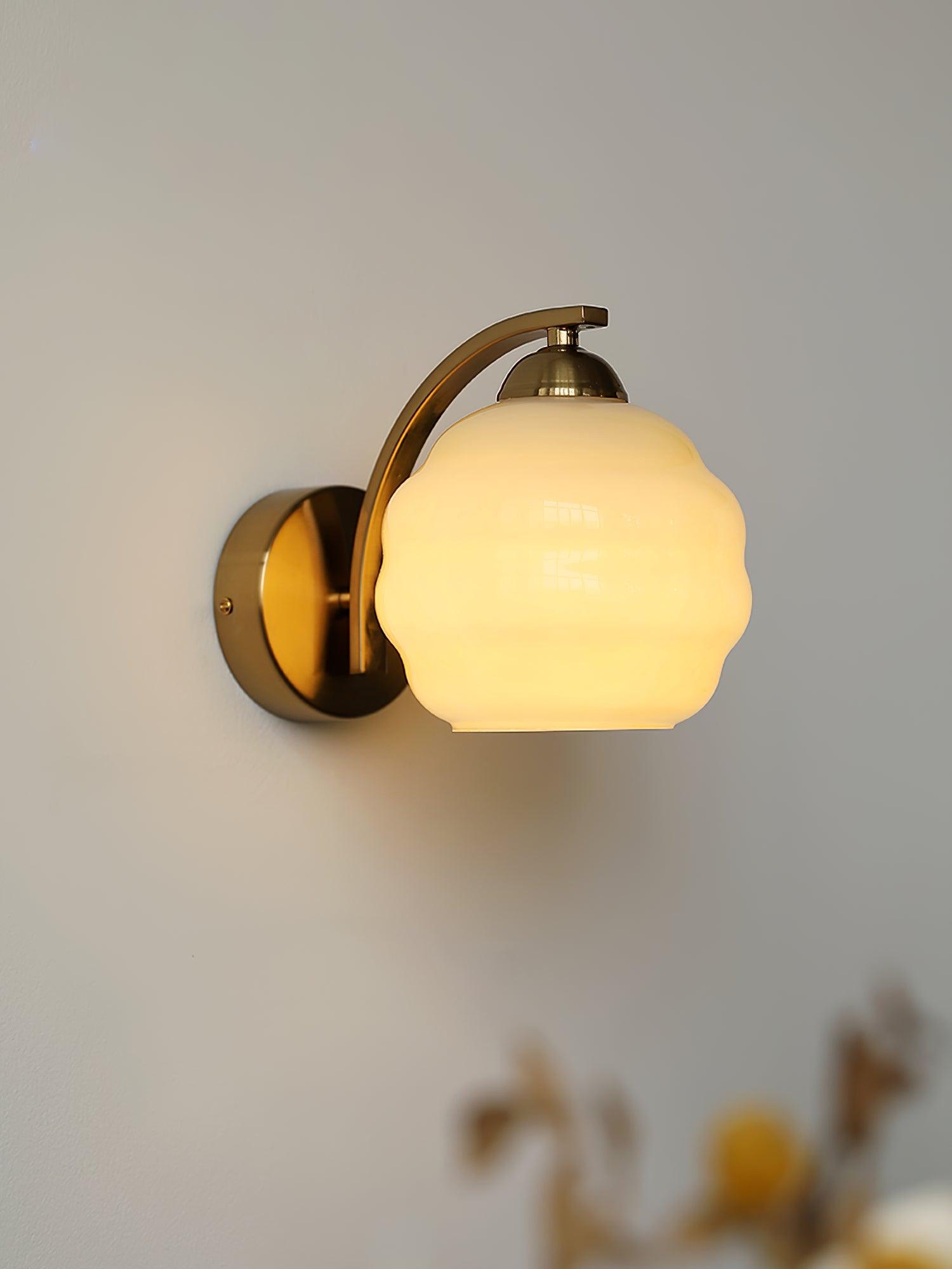 Lustra Wall Lamp Art Deco Glass Chrome
