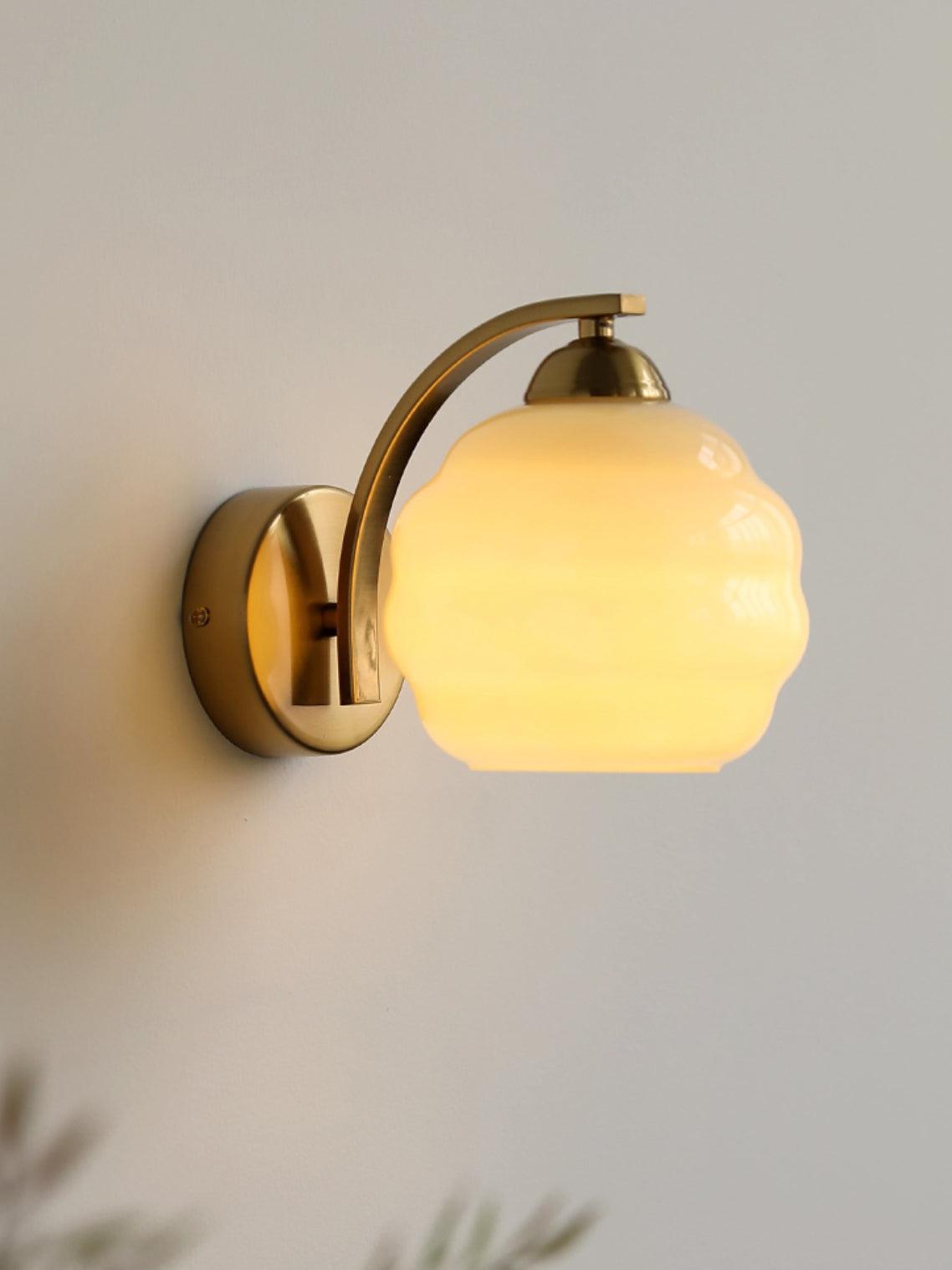 Lustra Wall Lamp Art Deco Glass Chrome