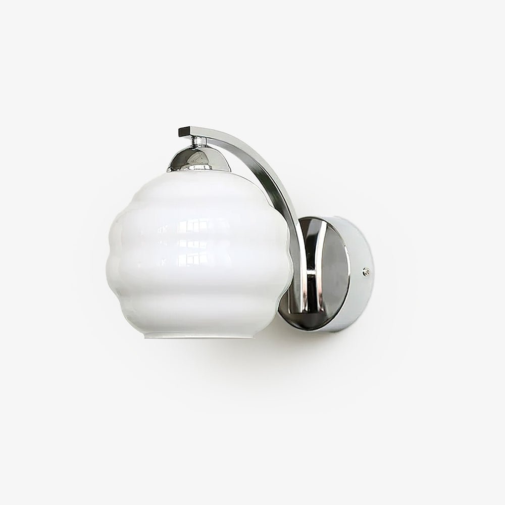 Lustra Wall Lamp Art Deco Glass Chrome