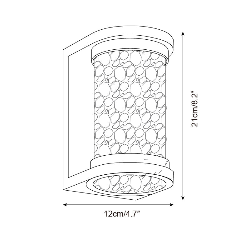 Artika Applique Murale Extérieure Acier Inoxydable Verre Texturé