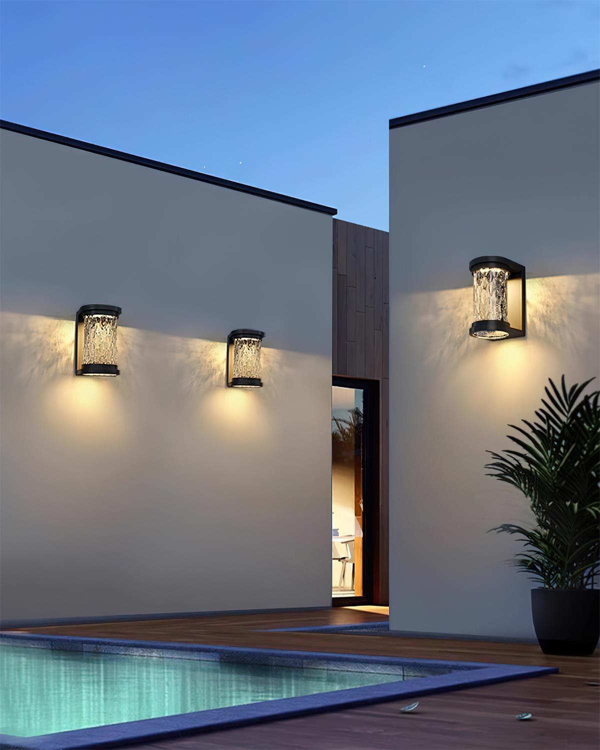 Artika Applique Murale Extérieure Acier Inoxydable Verre Texturé