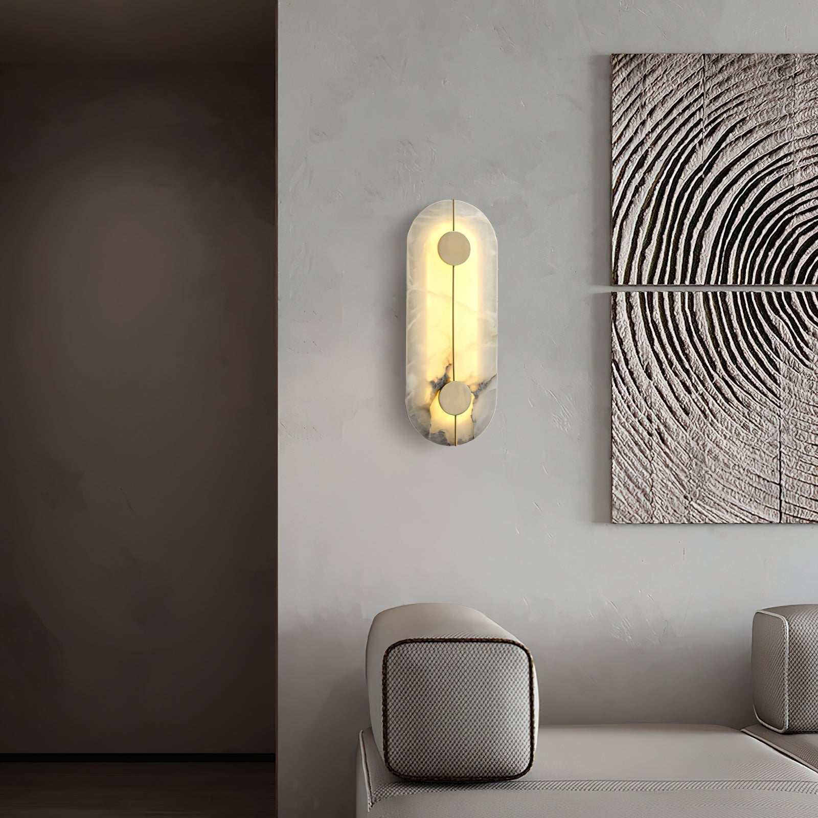 Waegnuvyo Moderne Minimaliste Albâtre Applique Murale