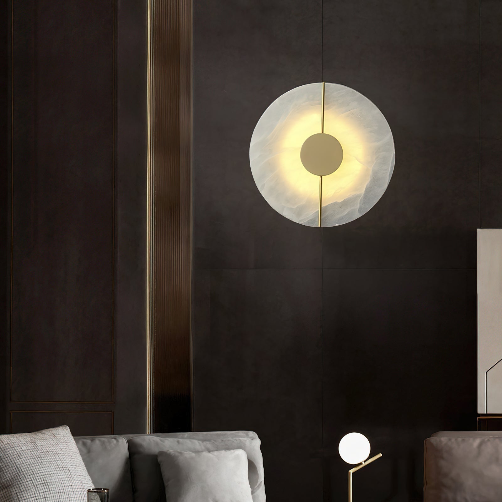 Waegnuvyo Moderne Minimaliste Albâtre Applique Murale